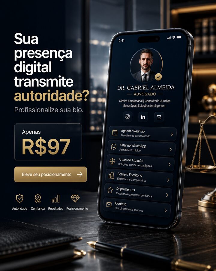 Página MeuLink para Advogado