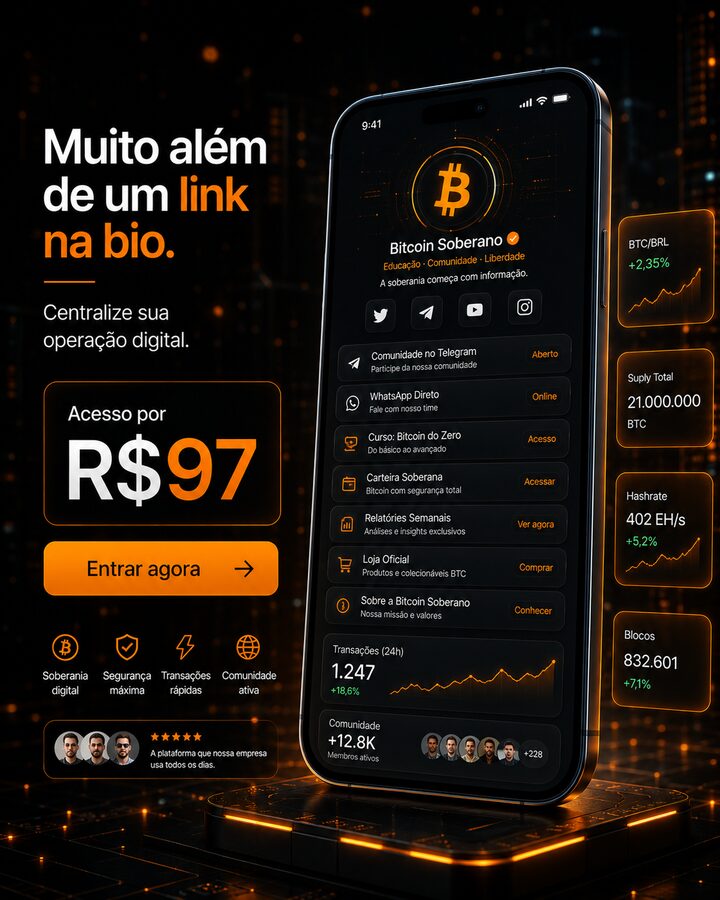 Página MeuLink para Crypto e Trader