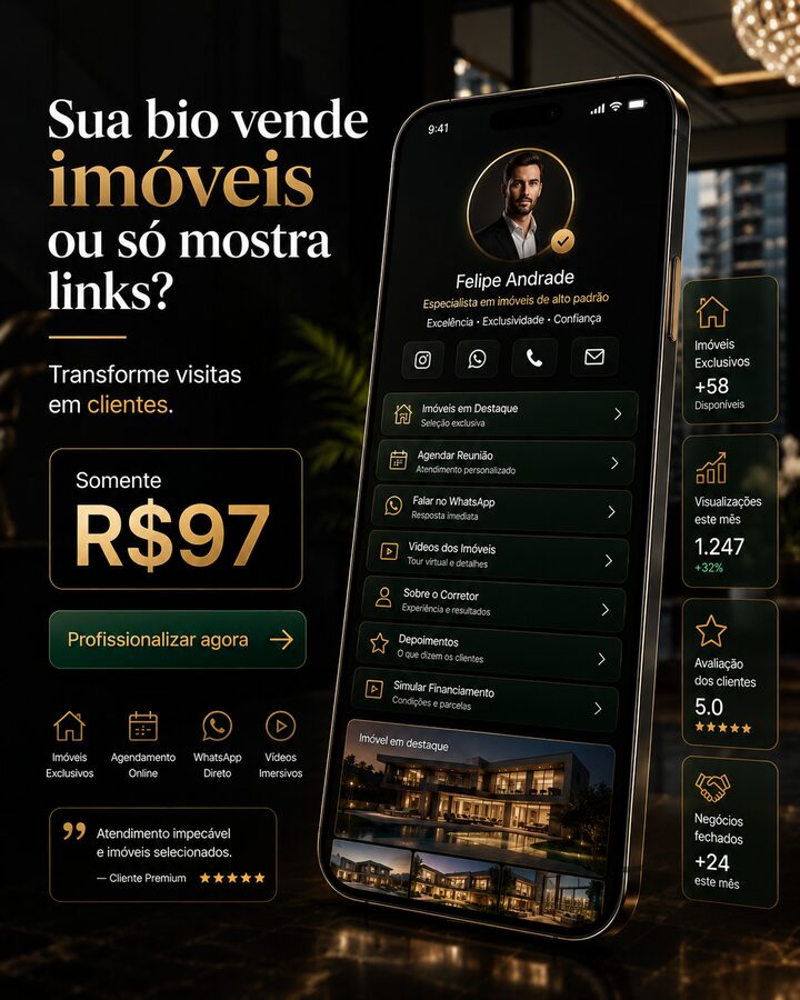 Página MeuLink para Corretor de Imóveis